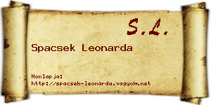 Spacsek Leonarda névjegykártya